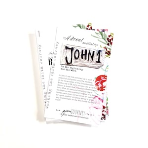 John 1 - set van 28 Bijbelvers Advent Meditaties Kaarten