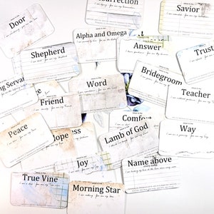 His Name 33 Names of Jesus card set with Bible verse references image 5