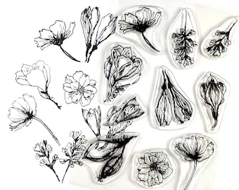 Floral stamp set - Take 4 series