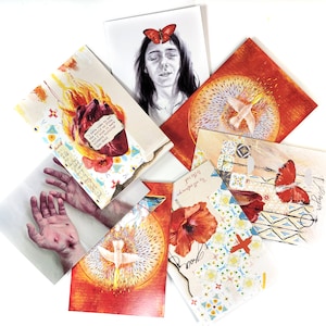 Conjunto de 7 cartões de fé, cartões comemorativos 5x7