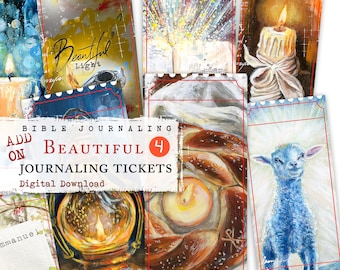 ADD ON Beautiful 4 - Journaling Tickets - digital download