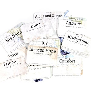 His Name 33 Names of Jesus card set with Bible verse references image 3