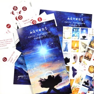 Beautiful 4 - ADD ON  - Advent Scripture reading plan, Post Stamps and circular stickers