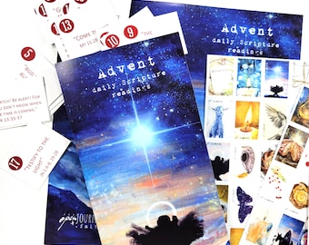 Beautiful 4 - ADD ON  - Advent Scripture reading plan, Post Stamps and circular stickers