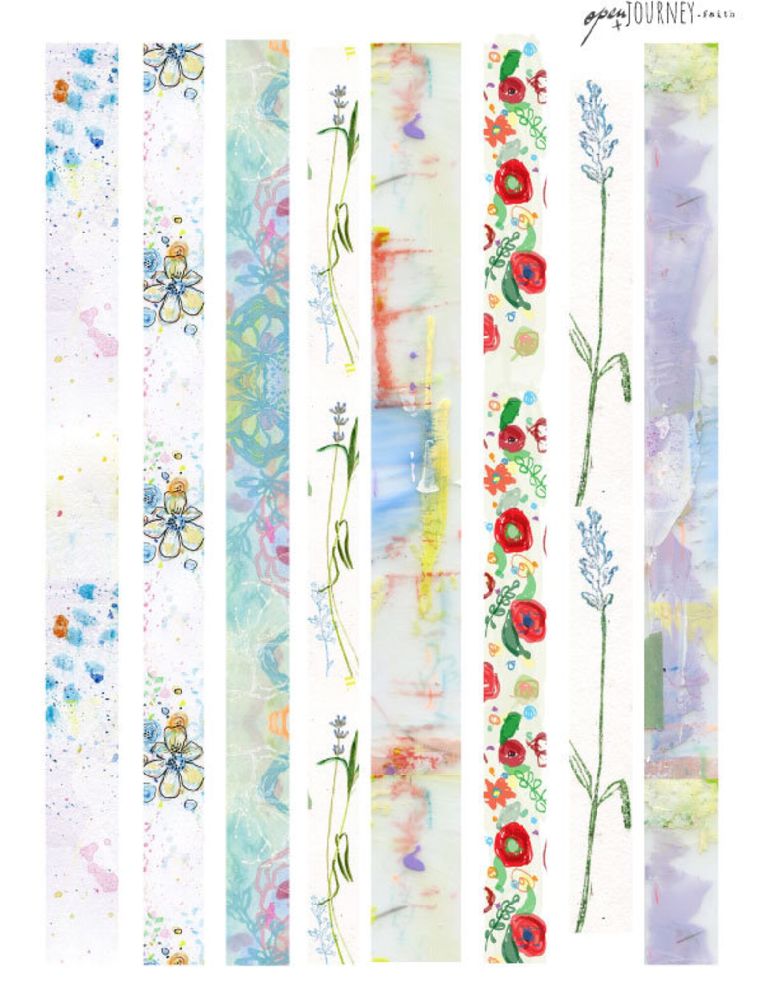 Washi Strips Collection Digital Download for Bible | Etsy