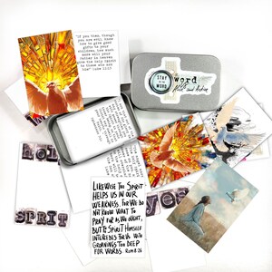 Complemento para Kit Espírito Santo - Cartões com Versículos Bíblicos com Opção de Caixa de Lata