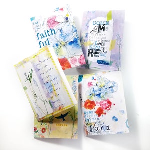 Conjunto de 5 cartões de fé, cartões comemorativos 5x7
