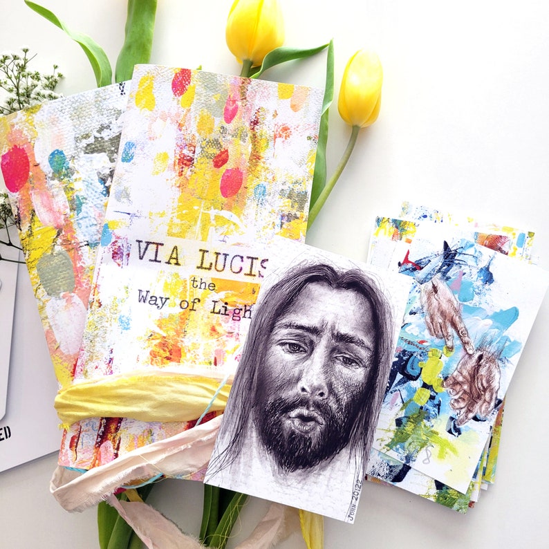 The Way of Light Via Lucis, a creative bible study / Bible journaling creative devotional kit image 5