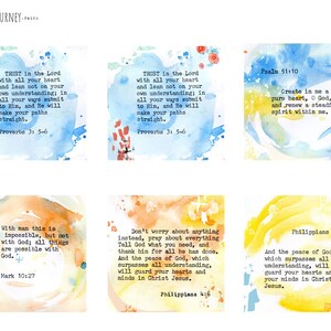 Inspirational Bible Verse Cards - set of 24 - digital download image 4