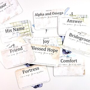 His Name 33 Names of Jesus card set with Bible verse references image 4