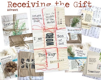 Receiving the Gift- a creative bible study for Advent, Christmas season -  Bible journaling creative devotional - digital download