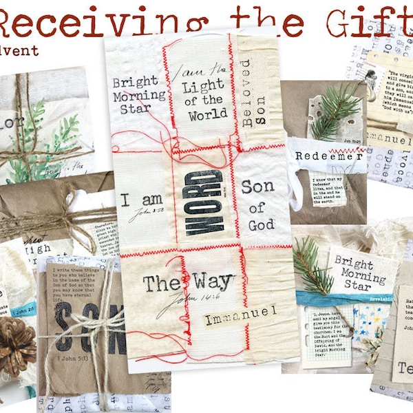 Receiving the Gift- a creative bible study for Advent, Christmas season -  Bible journaling creative devotional - digital download