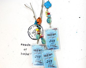 Journal Charm: May the God of Hope fill you with Joy