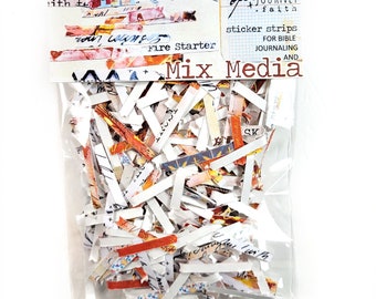 Mixed media paper strips - Fire Starter Add-on