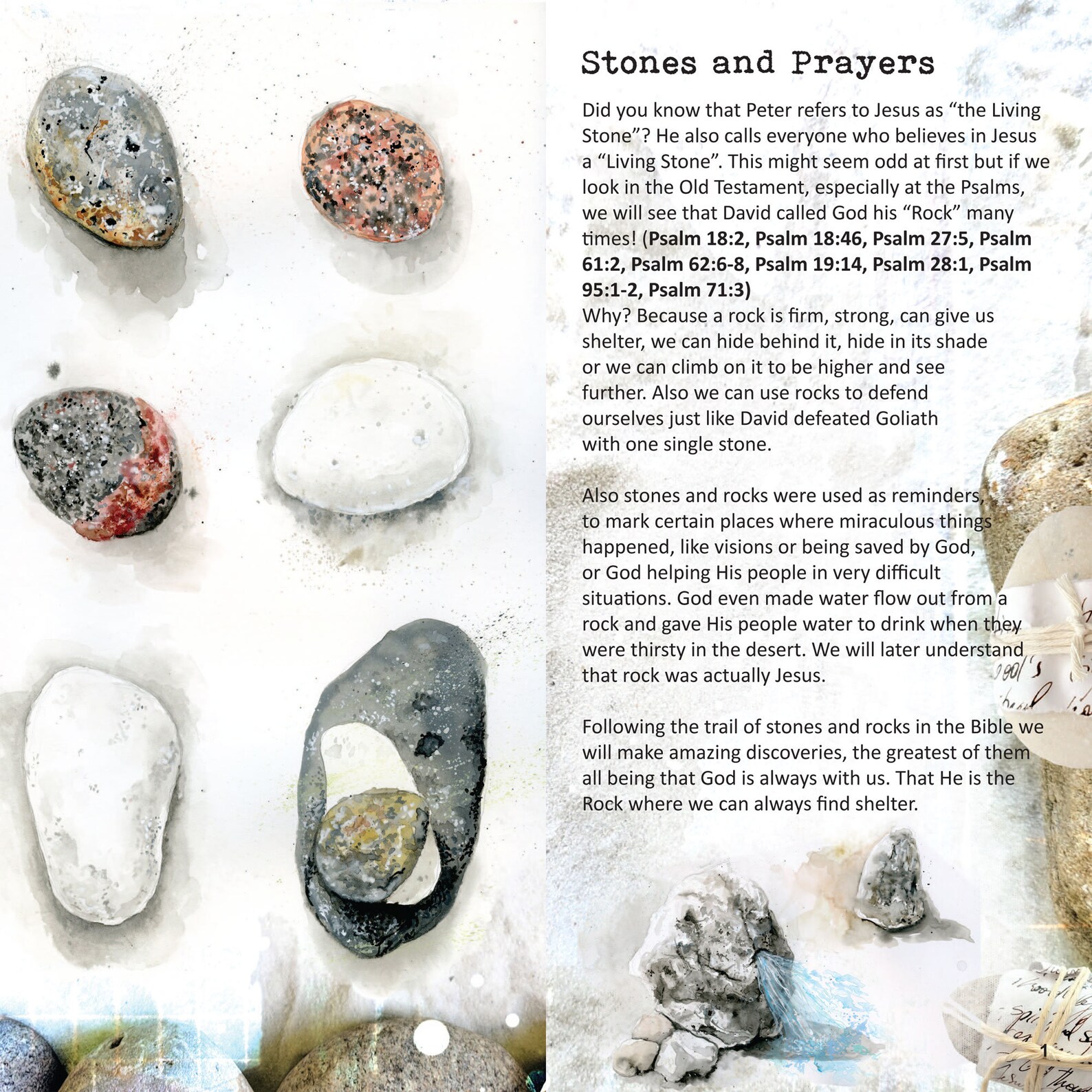 Stones and Prayers - Bible Journaling for Kids, Digital Download - Etsy