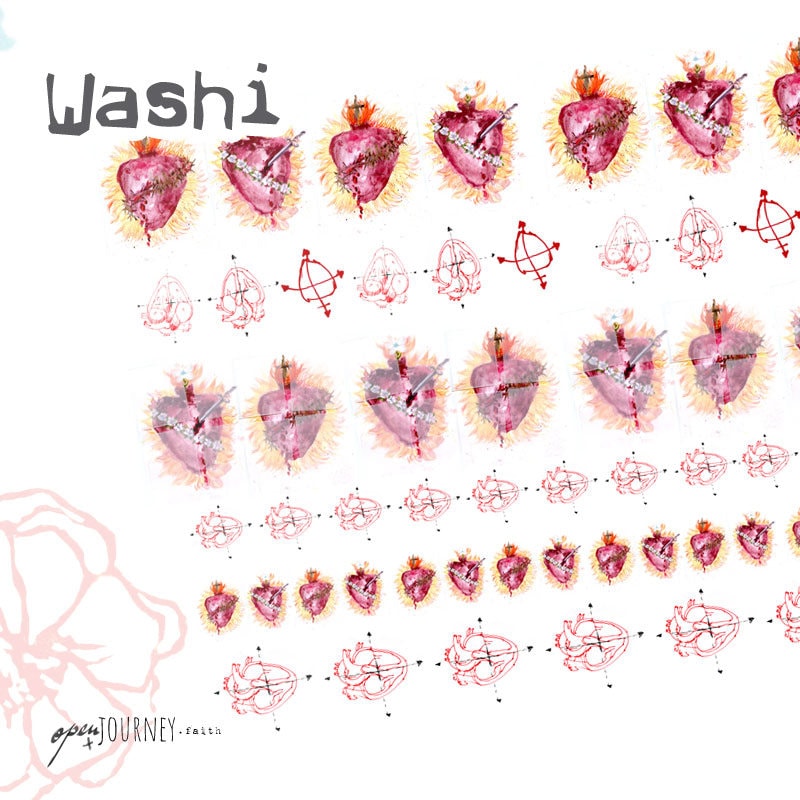 Faith Washi, Faith Cut and Paste Washi Tape, Digital Washi, Printable Washi,  Instant Download Washi, Christian Washi, Bible Washi, 