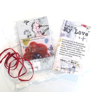 Remain in My Love - set of 40 Bible Journaling Cards with prompts and Bible verses