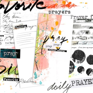 Prayer Journal Elements- journaling art-digital download