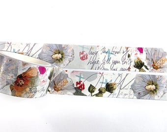 White floral WASHI tape