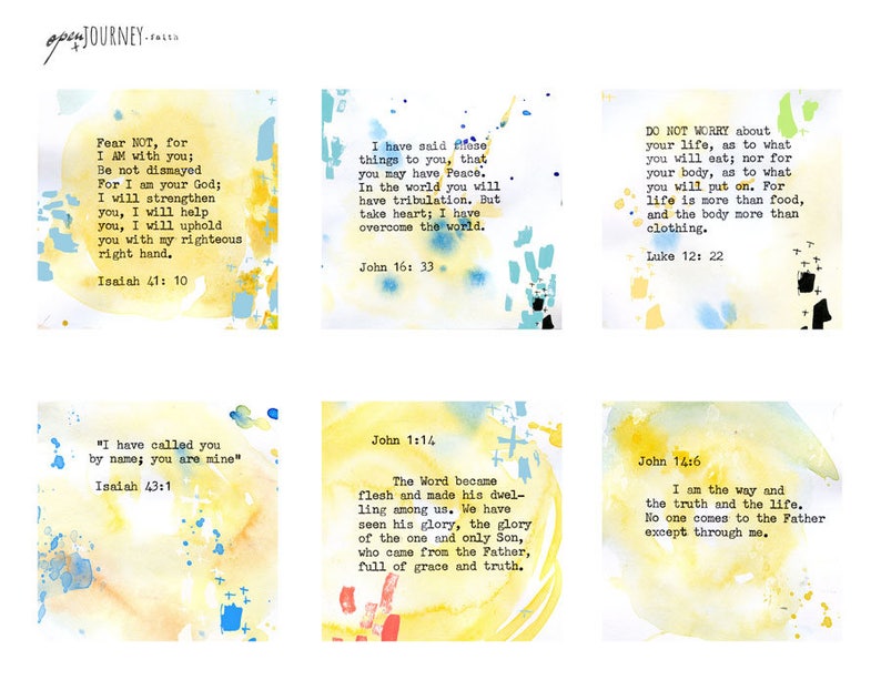 Inspirational Bible Verse Cards - set of 24 - digital download image 3