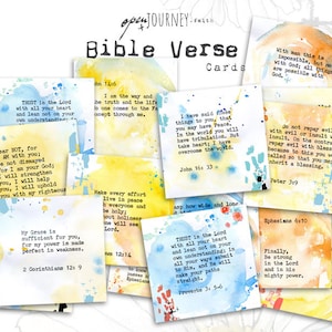 Inspirational Bible Verse Cards - set of 24 - digital download image 1