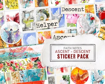 ASCENT-DESCENT sticker pack - variety stickers for Bible Journaling