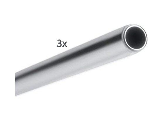 3x Mini Stainless Steel Tubes – Compact Metal Tools for Travel & EDC Carry