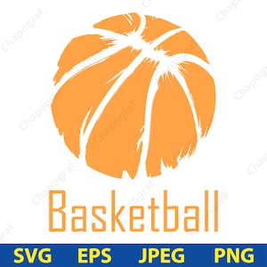 Basketball Brush Strokes SVG, Basketball Ball Brushstroke Png, Basketball Cut File, Basket Ball Svg, Basket Ball Clipart Vector