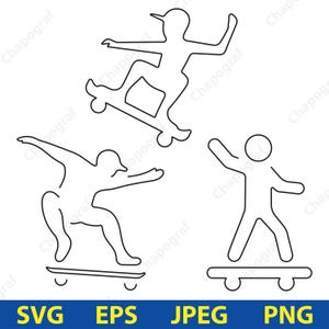 Skateboard Svg, Png Clipart, Digital Skate Designs, Svg File, Skateboard Art, Board Vector, Skateboard Eps, Cut Print, Illustration Set