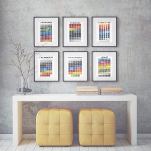 Car Manufacturer Paint Colors | Automotive Posters | Car Art Posters | Car Prints | Home Decor | Wall Decor