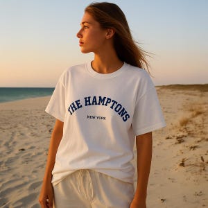 The Hamptons T-Shirt | Luxury Summer Tee | New York Coastal Style | Hamptons Gift Idea | Classic Beach Shirt | Oversized Fit
