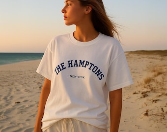 The Hamptons T-Shirt | Luxury Summer Tee | New York Coastal Style | Hamptons Gift Idea | Classic Beach Shirt | Oversized Fit