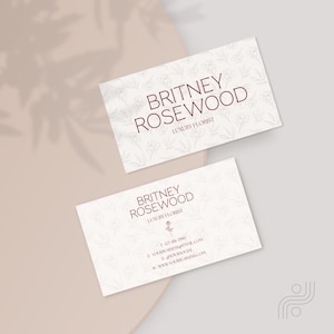 Floral Business Card Template: Modern Minimalist Design (Canva Template)