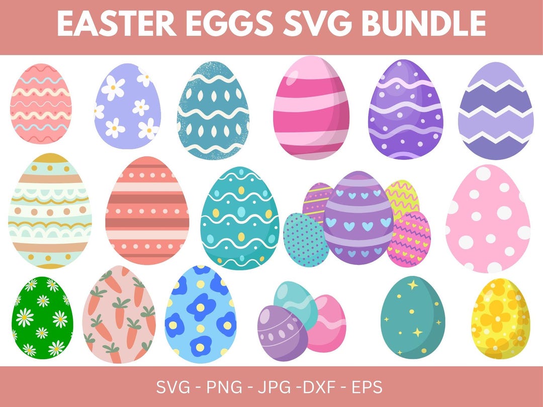 Easter Egg Bundle SVG Files | Easter 2025 Cut Files | Easter Egg ...