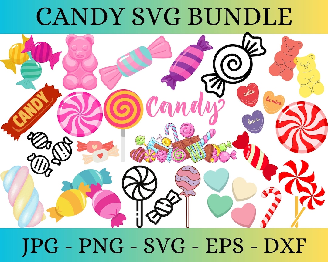 Candy SVG Bundle, Candy Clipart, Candy Cricut, Candy Cutting File ...
