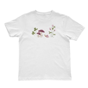 Mushroom Embroidered Comfort Colors Shirt, Vintage Embroidery T-shirt, Summer Cottagecore Tee, Custom Gift for Her