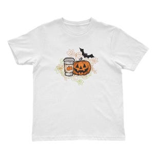 Geborduurd shirt Pumpkin Spice Latte, Tis The Season-shirt, geborduurd herfstshirt, touchdown herfstshirt, geborduurd Thanksgiving-T-shirt