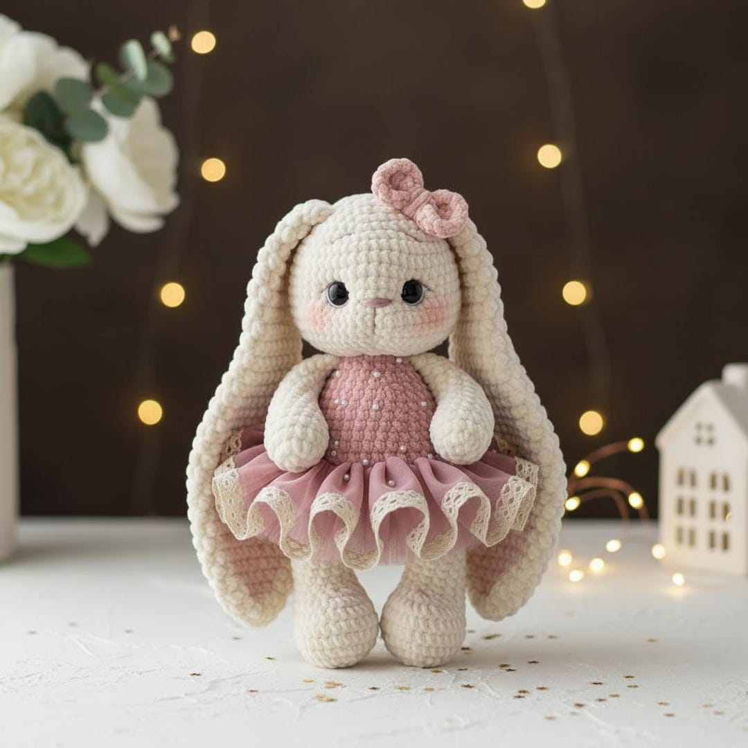 Floppy Ear Bunny Crochet Pattern, Amigurumi Plushie Tutorial, Beginner ...