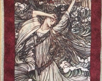 Arthur Rackham Mermaid Water Sea Nymph Undine Wall Hanging Custom Order