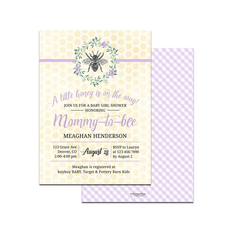 A little honey is on the way editable instant download D10757 girl baby shower invitation template bee theme baby shower invite honeycomb