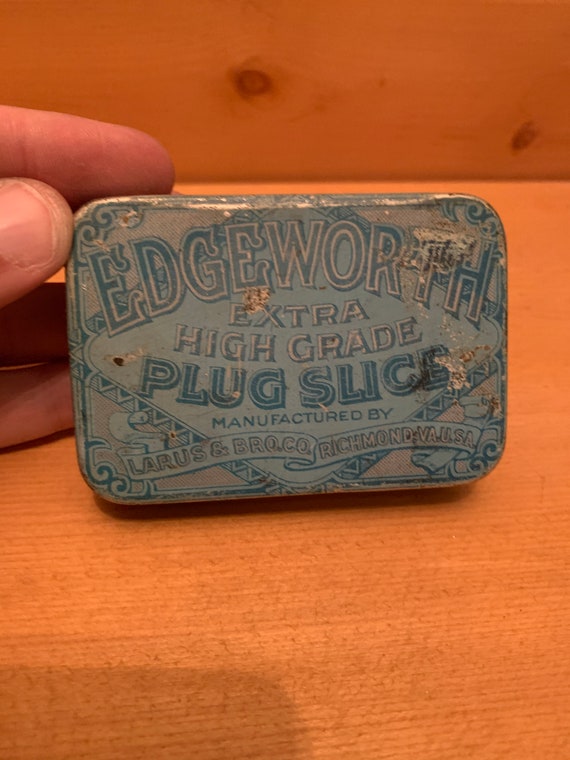 edgeworth plug slice tobacco tin Vintage Antique Edgeworth Extra High Grade Plug Slice Tobacco Tin
