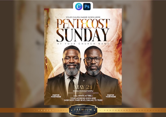 Pentecost Sunday Flyer Template, Pentecost Church Flyer, Holy Spirit, Pentecost Service, Church Worship, Church Event (Digital Download)