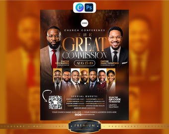 Church Conference Flyer | Fall Revival | Conference Template | Pastoral Installation | Guest Speaker  (Digital Download)