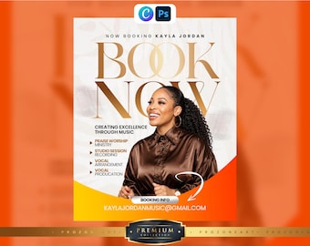 Book Now Flyer Template | Guest Speaker Itinerary | Accepting Bookings | Motivational Speaker | Minister | Fall Itinerary