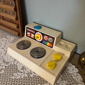 Horno de juguete vintage Fisher Price 1978 Quaker Oats Co.