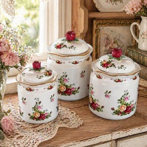 Old Country Roses Canister Set - Etsy