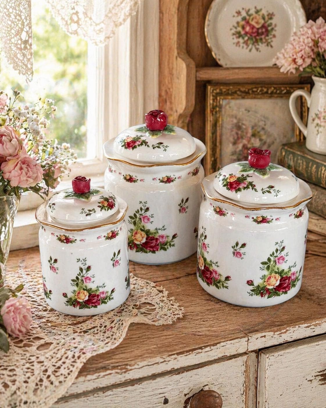 Old Country Roses Canister Set - Etsy