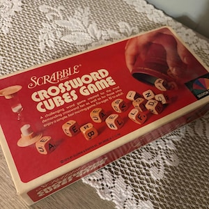 Vintage 1976 Scrabble Crossword Cubes Game – Selchow & Righter Word Game/ scrabble gift/ retro game