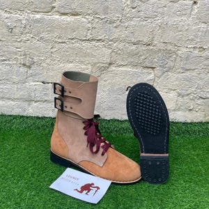 US Double Buckles Combat Boot Rubber Sole.US Boot, US Army Boot, Service Boot, Military Boot, Ankle Boot, Combat Boot, Handmade Leather Boot