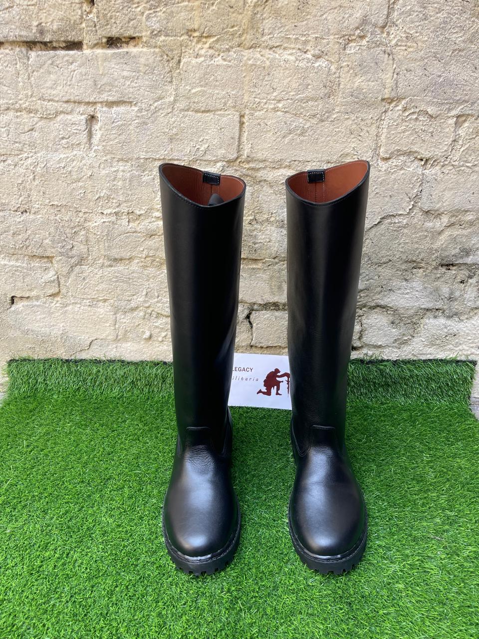 ハンドメイドドイツ軍将校用レザーロングブーツ：ミリタリースタイル